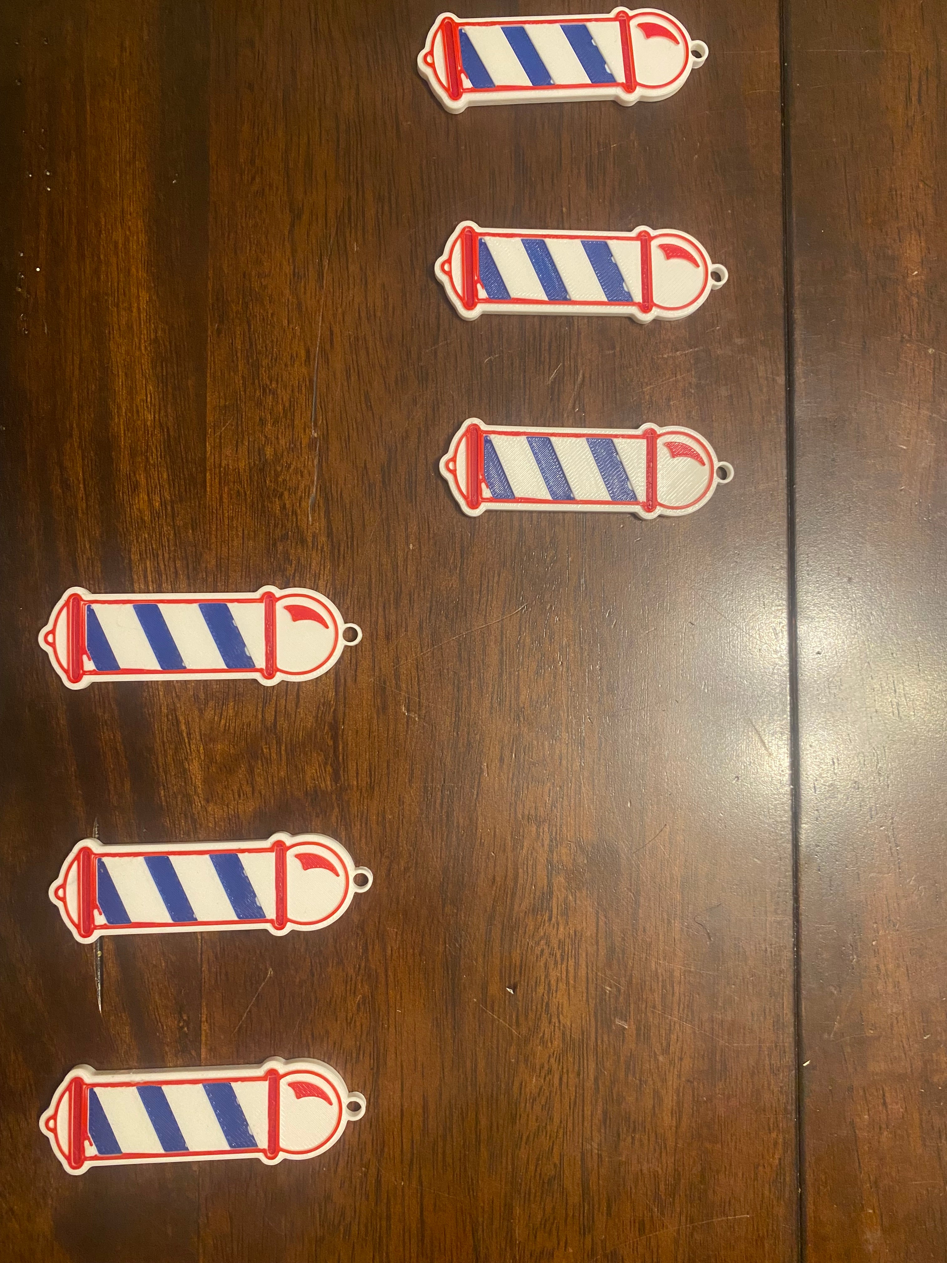 Barber Pole💈NFC tap keychain