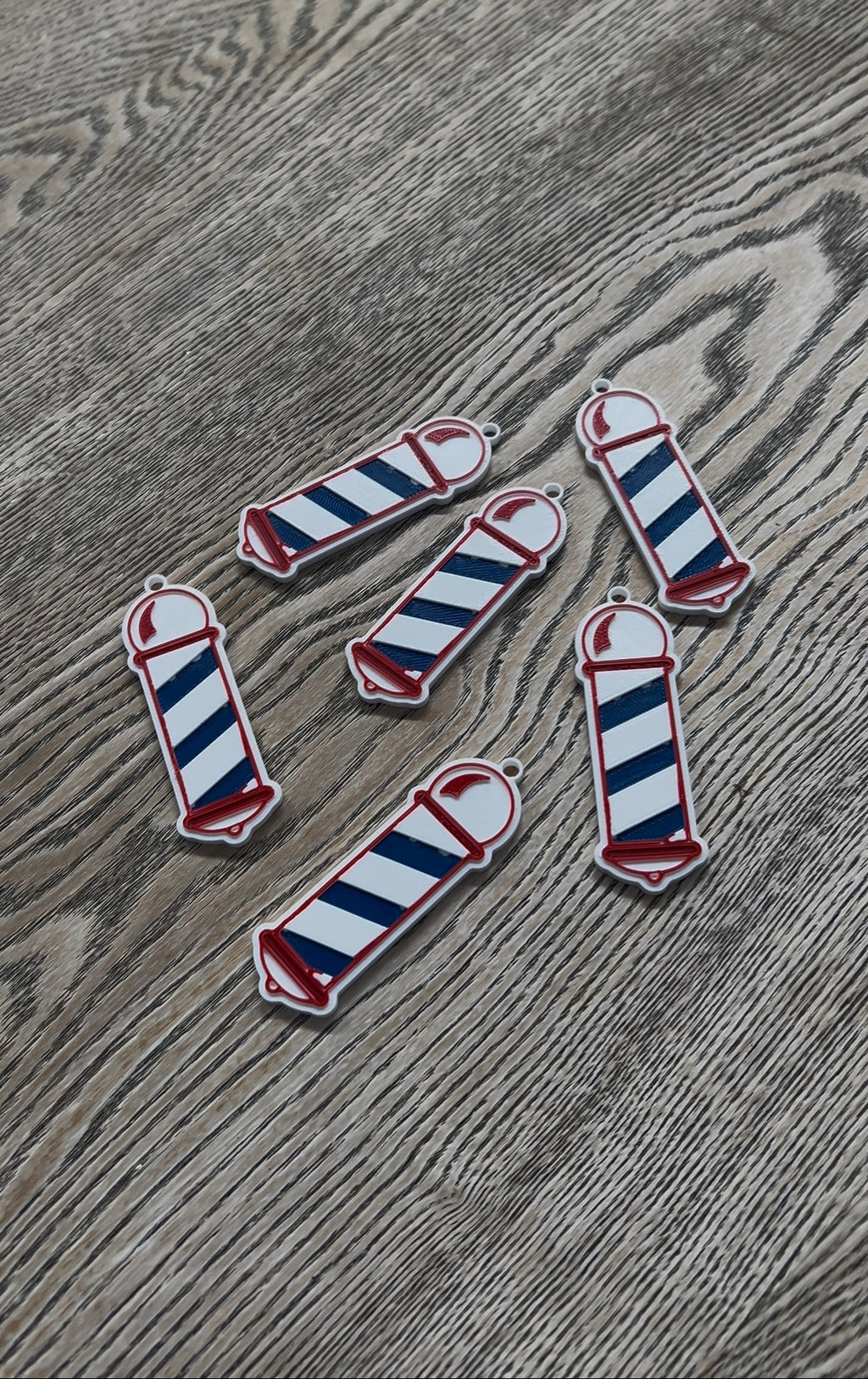 Barber Pole💈NFC tap keychain