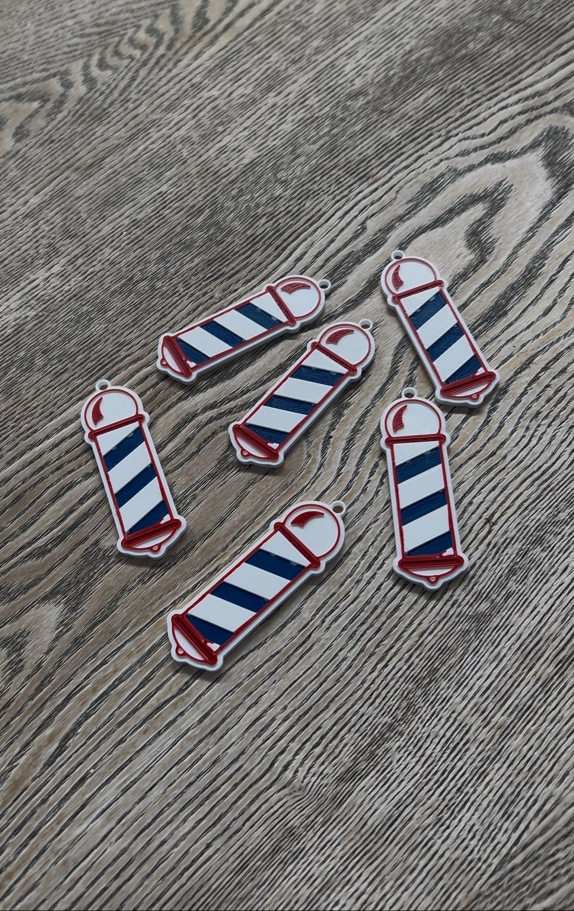 Barber Pole💈NFC tap keychain